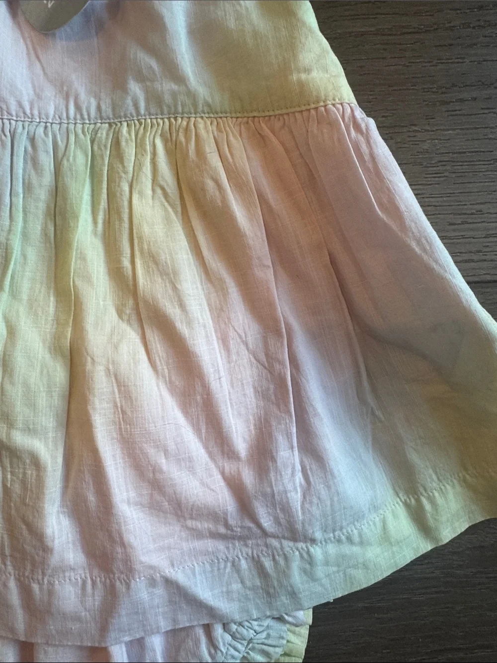 GAP Pastel Tie-Dye Pink Yellow Blue Ruffle Matching Set